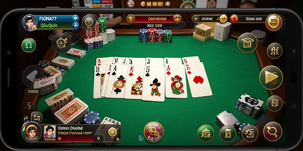 Tampilan gameplay QiuQiu yang memukau dan interaktif.