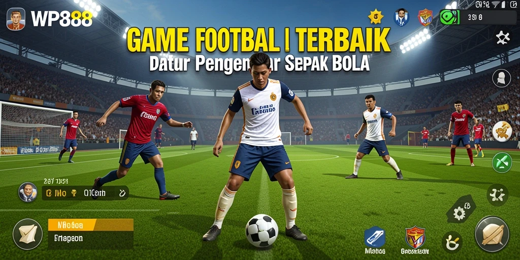 Tampilan gameplay WP888 yang seru dalam pertandingan sepak bola.